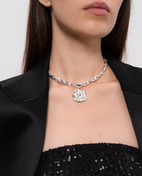 Magda Butrym Серебряные серьги-подвески с фианитами. NECKLACE03723724
