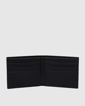 Dolce&Gabbana Черный кожаный портмоне с металлическим логотипом BP1321AG219