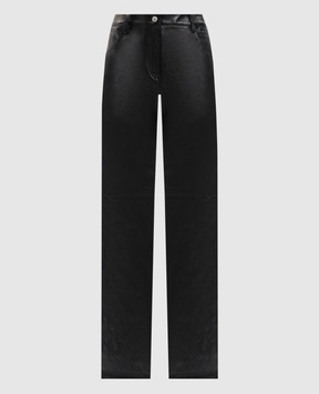 Magda Butrym Чорні шкіряні штани LEATHER18PANTS211725