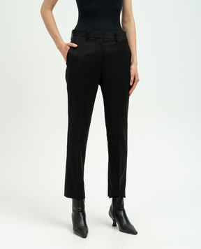 Helmut Lang Чорні штани з вовни O01HW205