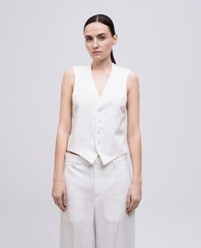 Ann Demeulemeester Белый жилет Tiuku с шелком B0012742FA558