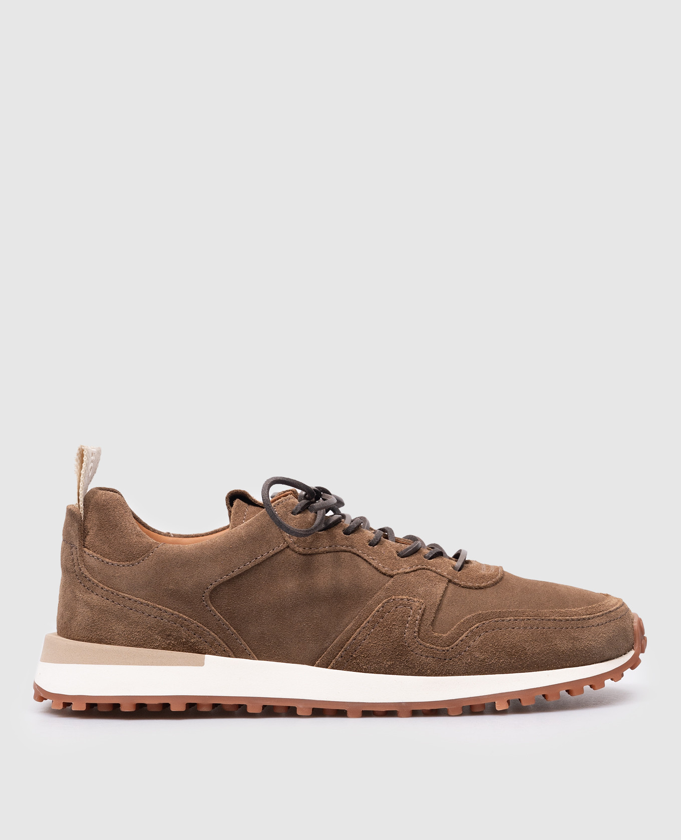 Brown suede FUTURA sneakers with logo