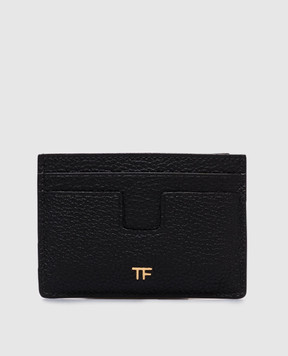 Tom Ford Чорний шкіряний картхолдер з монограмою логотипа S0523LCL095G