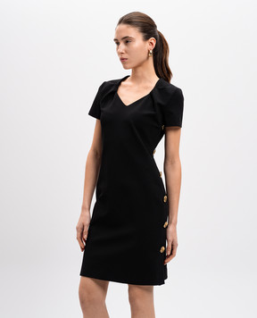 Givenchy Чорна сукня міні з брендовою фурнітурою BW22AF30RB