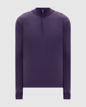 Cashmere&Whiskey Фіолетовий джемпер з вовни мериноса 77397