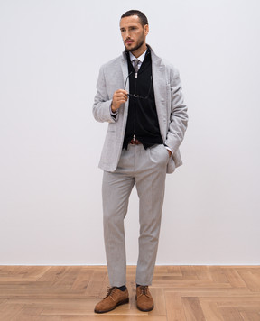 Brunello Cucinelli Черный кардиган из шерсти и кашемира M2400106