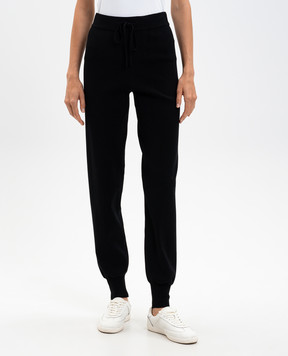 Twinset Чорні спортивні штани з емблемою 252TP3408