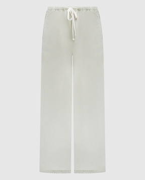 Maison Margiela MM6 Зелені штани з вишивкою логотипа S62KB0235S30653