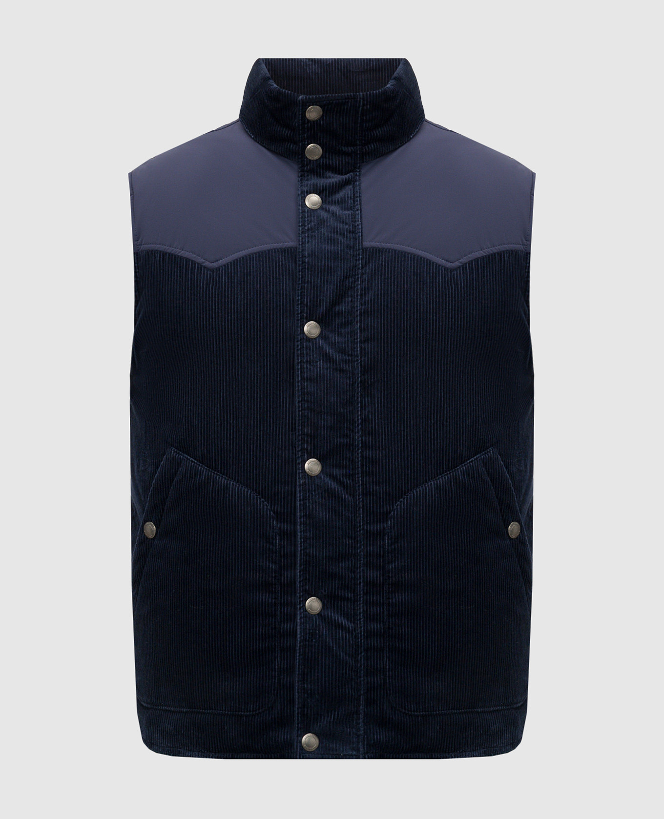 

Синий пуховый вельветовый жилет, Верхняя одежда