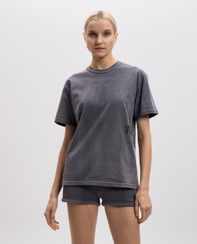Alexander Wang Серая футболка с принтом логотипа 4CC3241520