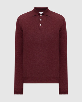 Brunello Cucinelli Бордовое поло из кашемира M2200295