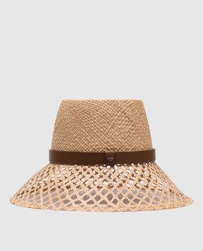 Max Mara Weekend Бежевая ажурная шляпа ELISEO из рафии ELISEO