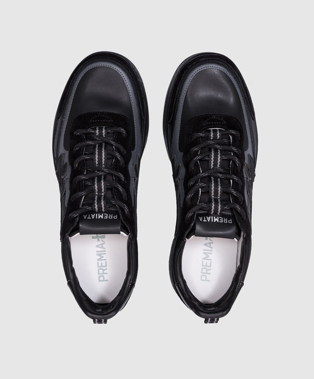 Premiata Черные кожаные кроссовки NOUS NOUS изображение 4