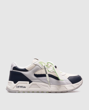 Off-White Сірі комбіновані кросівки Кick Оff з контрастним логотипом OMIA289S25LEA002