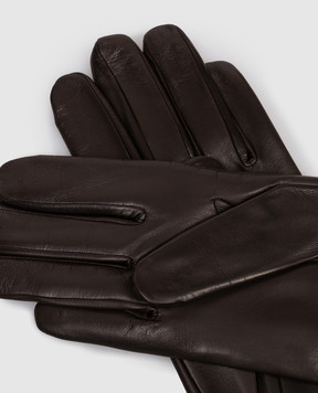Sermoneta Gloves Коричневі шкіряні рукавички 3042BT
