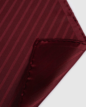 Brunello Cucinelli Бордова хустка-паше із шовку MI8740091