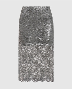 The Attico Срібляста спідниця з мережива 250WCS00253VVP001AA
