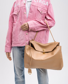 Balenciaga Бежевая кожаная сумка Rodeo 7897442AA4V