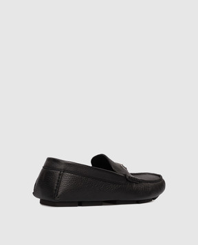 Dolce&Gabbana Чорні шкіряні мокасини зі шкіри оленя A50596A8034