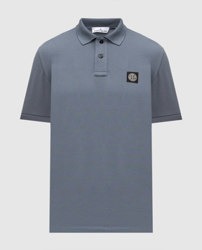 Stone Island Серое поло с нашивкой логотипа эмблемы. K1S1522002SCS0017