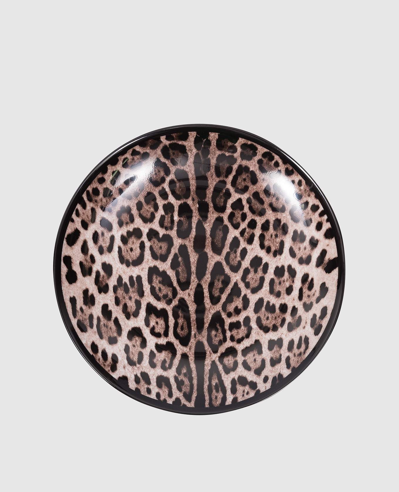 

Набор фарфоровых обеденных тарелок в анималистическом принте, Коричневый, Посуда