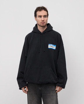 Vetements Чорне худі My Name UA66HD650Bm