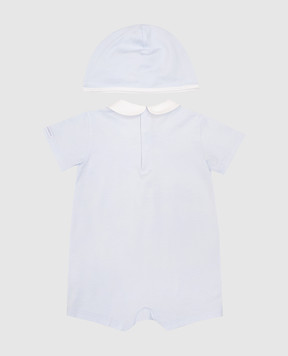Dolce&Gabbana Дитячий блакитний набір з комбінезона та шапочки L1JO7KG7O1T