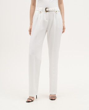 Versace Jeans Couture Білі штани з поясом 76HAA111N0103