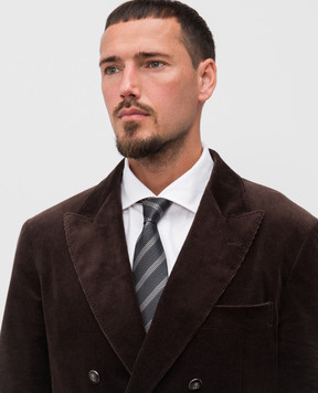Brunello Cucinelli Галстук из шелка в полоску MI8860018