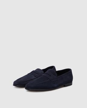 Canali Сині замшеві лофери RB01107661210E