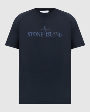 Stone Island Черная футболка с принтом логотипа K1S152100020S0081