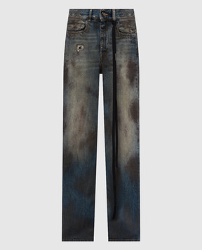 Ann Demeulemeester Сині джинси кльош Genoveva з вінтажним ефектом B0013624FA671