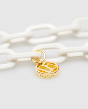 The Attico by Linda Farrow Білий ланцюжок для окулярів SMALL SQUARE LFLCHAIN12C6