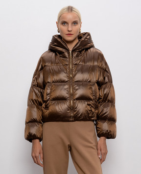 Max Mara Коричневий укорочений пуховик SPACECA SPACECA