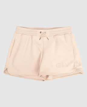 Givenchy Дитячі бежеві шорти з логотипом H3079512+