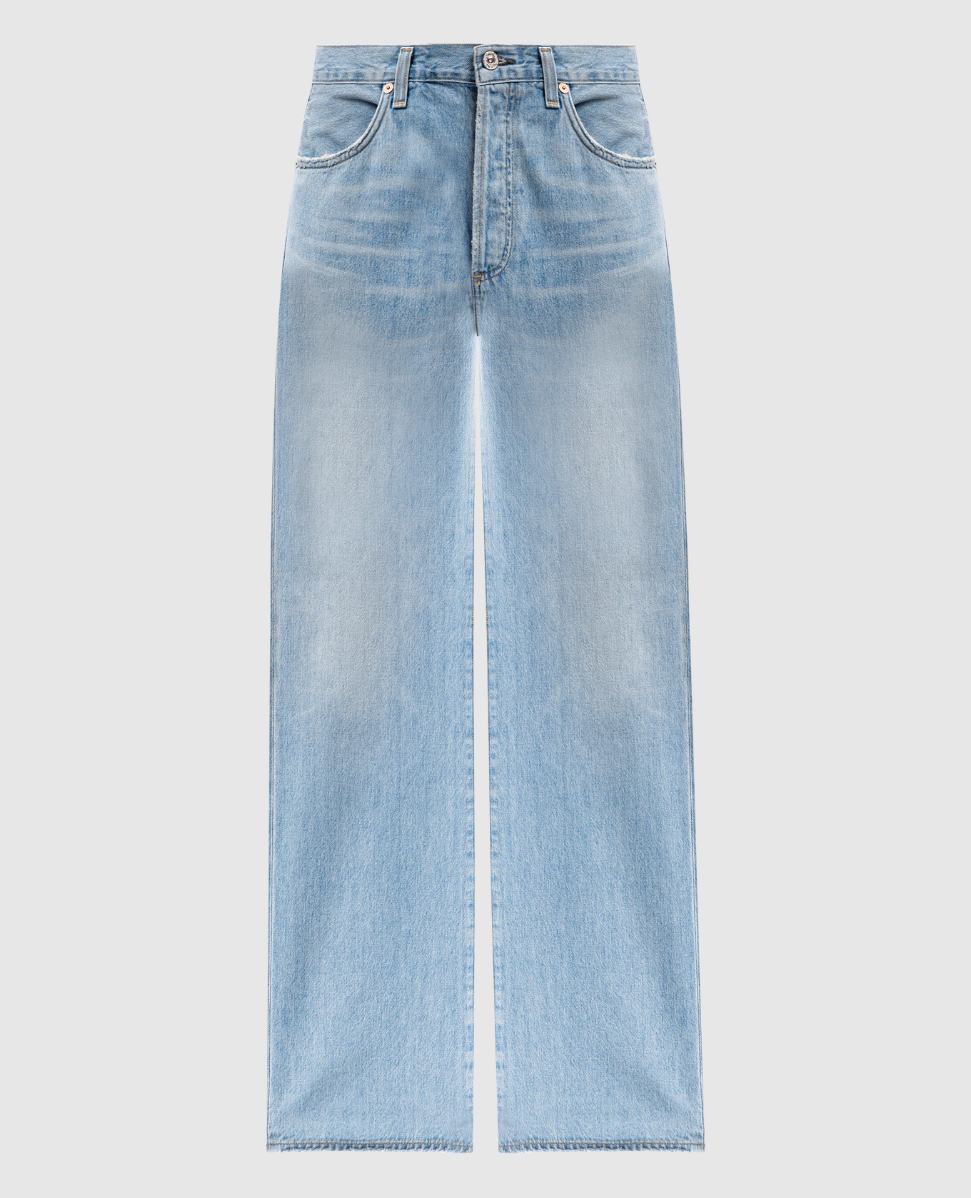 

Голубые джинсы Annina с эффектом потертости, Голубой, Прямые джинсы