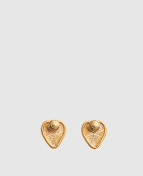 Valentino Золотые серьги FIL PERDU с логотипом VLogo Signature 6W0J0Z54MET
