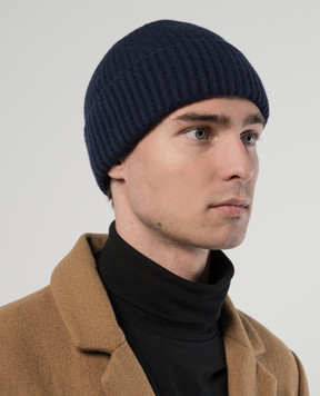 Brunello Cucinelli Синяя шапка из кашемира M2293900