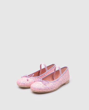 Pretty Ballerinas Детские розовые балетки Hannah с глитером 48793
