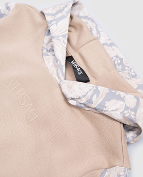 Versace Дитяче бежеве худі Barocco 10185631A13033