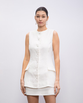 Faithfull Белый жилет Jane Vest из льна. FF3262WHT