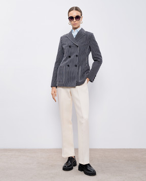 Christian Dior Бежеві штани з вовни та шовку 941P04A1166