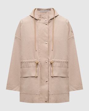 Moncler Бежева парка Gaillon з нашивкою логотипа K10931A0005954A3K