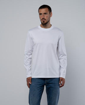 Brunello Cucinelli Белый лонгслив с эффектом наложения слоев M0B137433