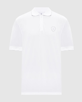 Brunello Cucinelli Белое поло с эмблемой MW8641330F