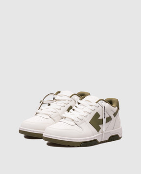 Off-White Білі шкіряні кросівки Оut Оf Оffice з логотипом OMIA189S25LEA001