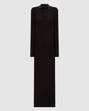 Tom Ford Коричнева сукня максі з кашеміру ACK657YAX925