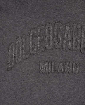 Dolce&Gabbana Дитячий сірий світшот з нашивкою логотипа L4JWMDG7PDS