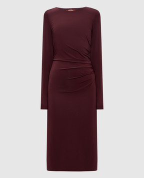 Max Mara Бордова сукня з драпіруванням ZITTO ZITTO