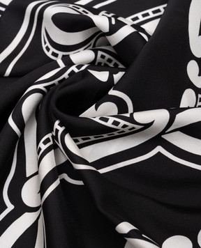 Dolce&Gabbana Черный платок из шелка в принт Bandana GQ348EG0WT6